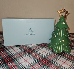 PartyLite "Holiday Cheer" Stackable Christmas Tree Home Decor/Candle Holder